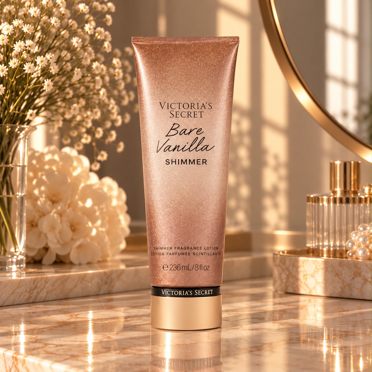 Crema Loción Corporal Victoria’s Secret Bare Vanilla Shimmer 236ml